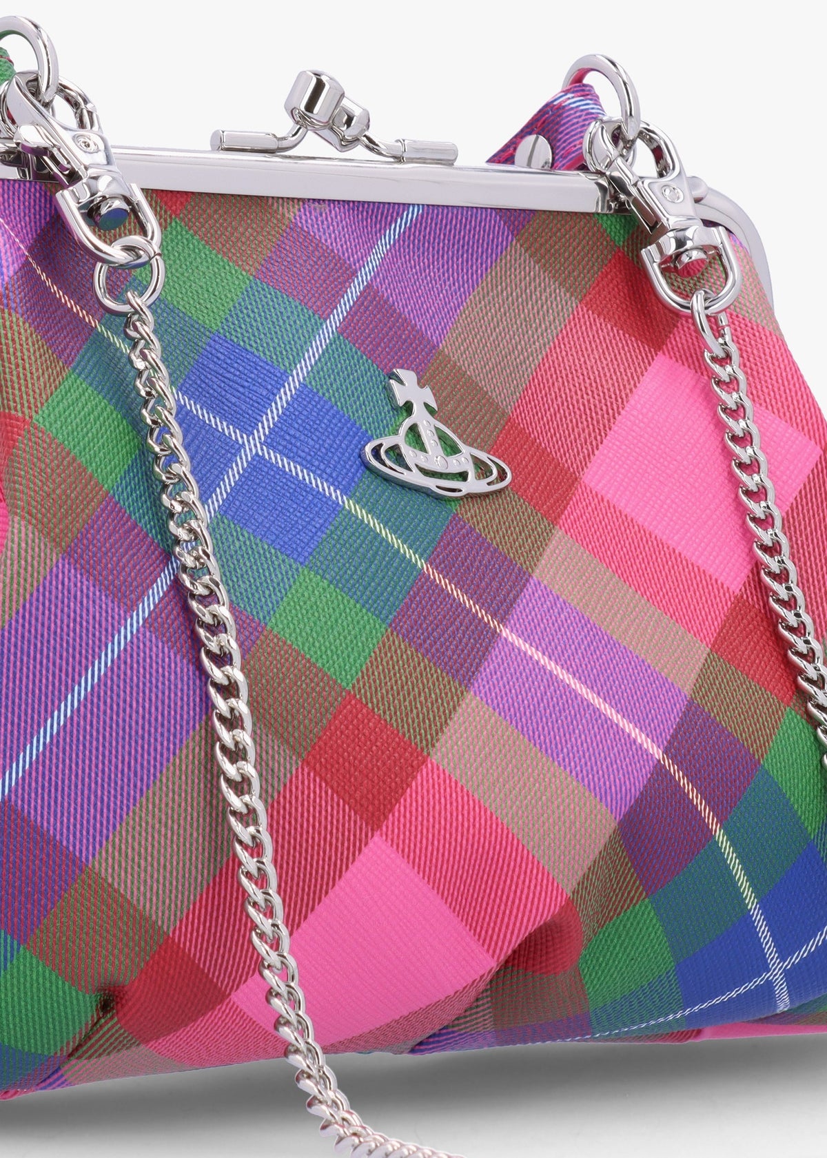 Granny Frame Candy Tartan Purse