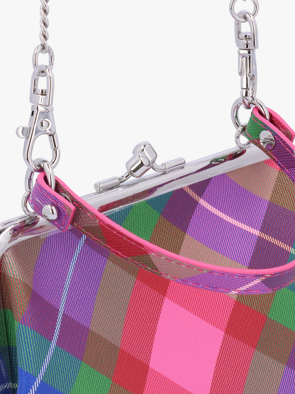 Granny Frame Candy Tartan Purse