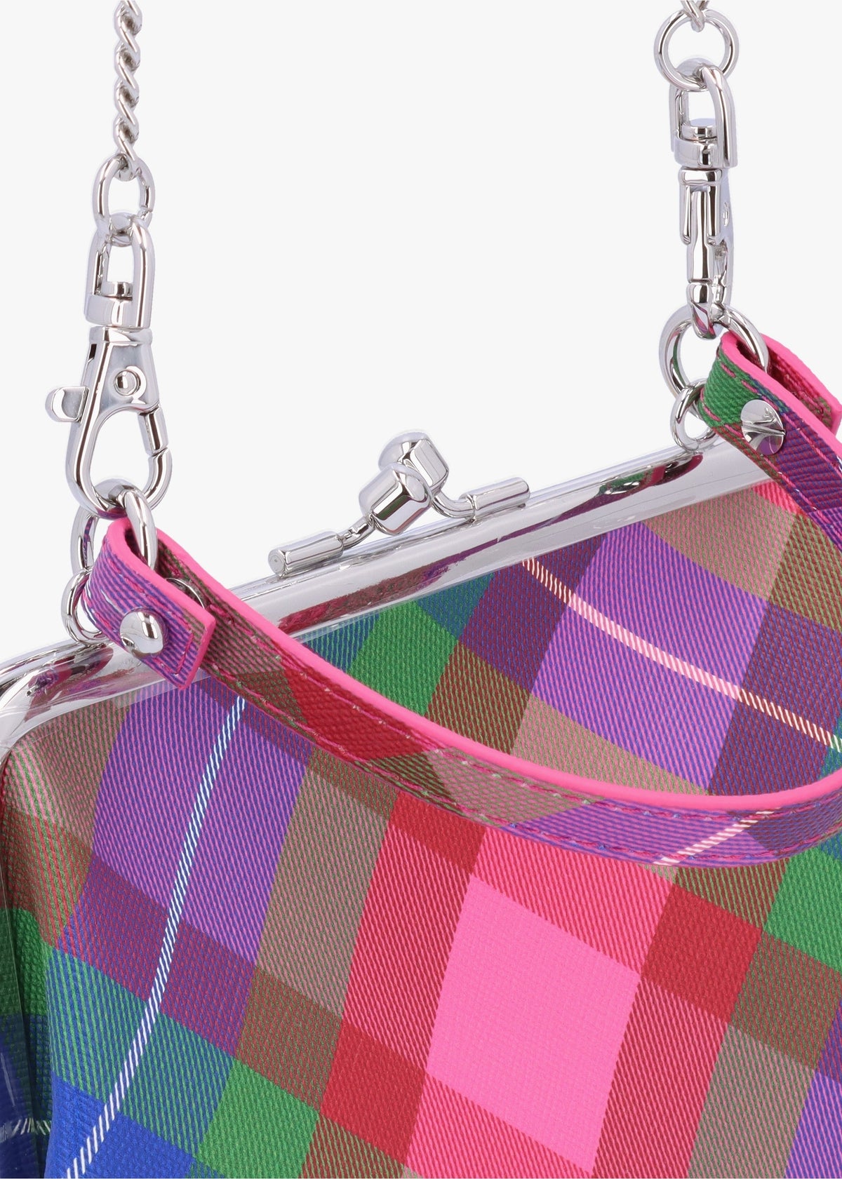 Granny Frame Candy Tartan Purse