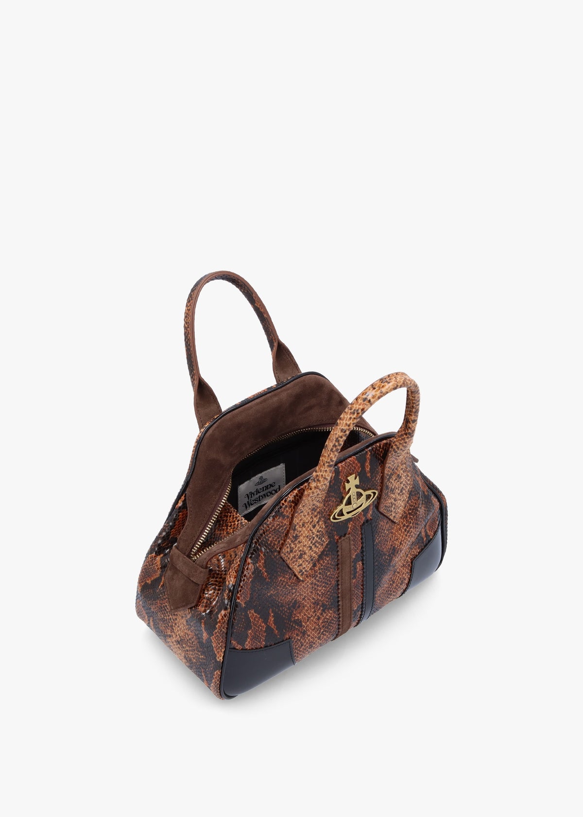 Yasmine Medium Embossed Snake Leather Tote Bag
