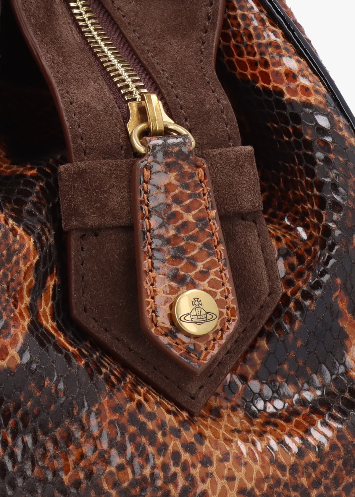 Yasmine Medium Embossed Snake Leather Tote Bag