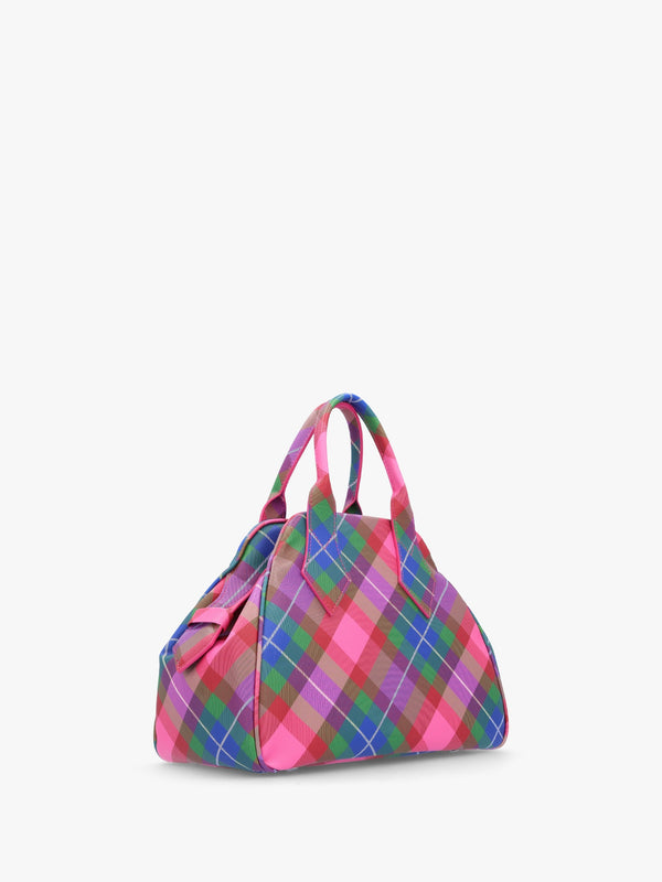 Yasmine Medium Candy Tartan Tote Bag