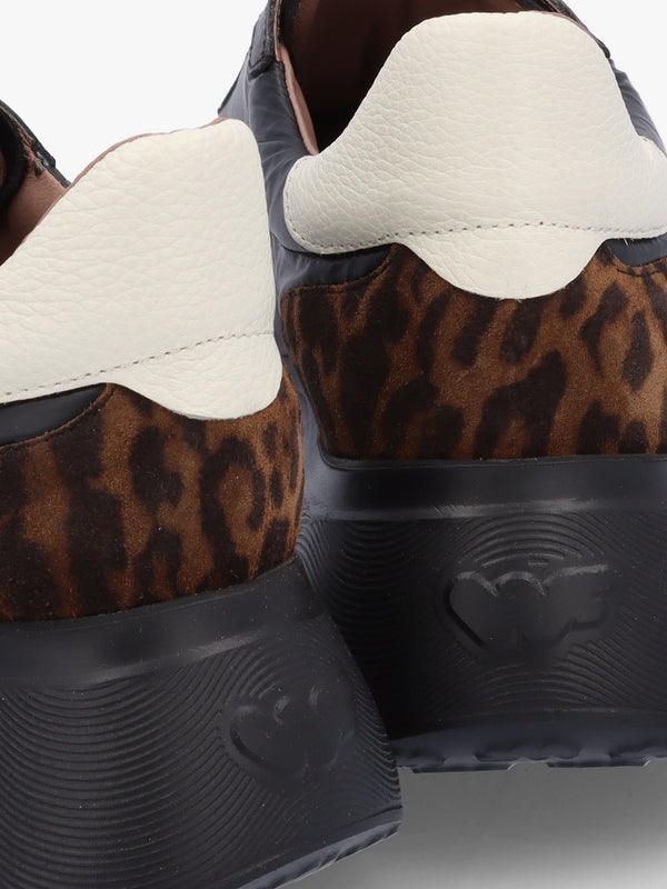 Roma Black Mixed Textile Chunky Trainers