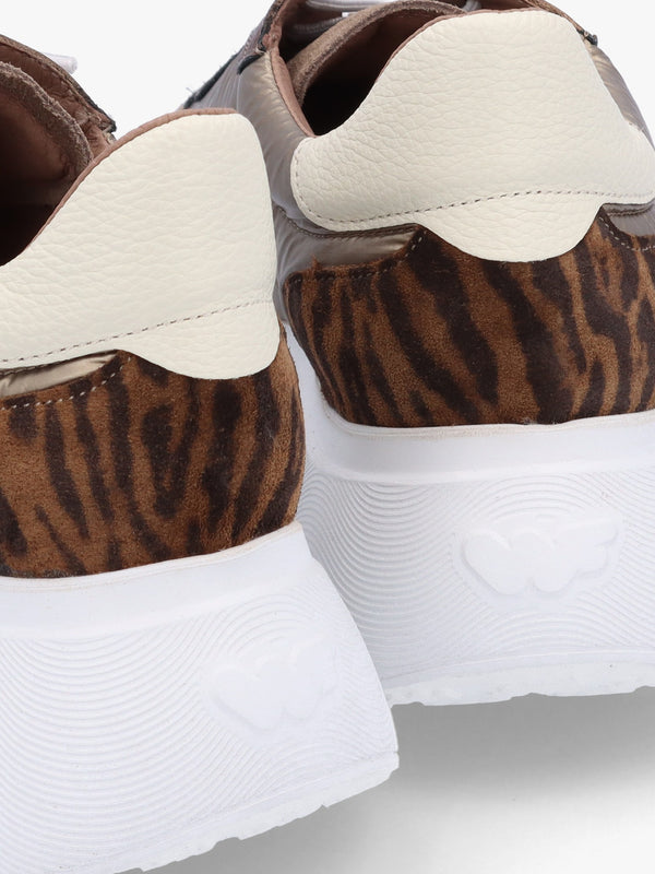 Roma Taupe Mixed Textile Chunky Trainers