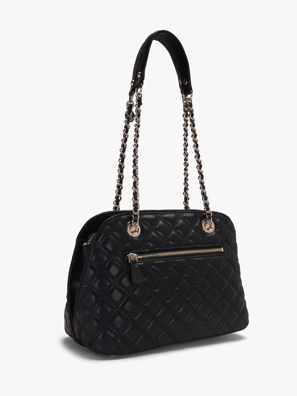 Dome Black Quilted Shoulder Bag