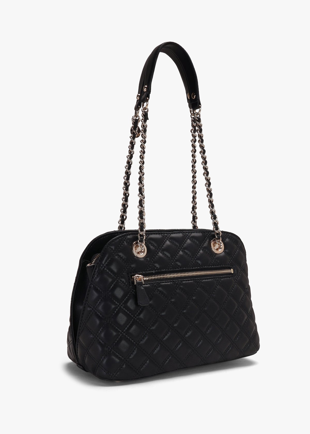 Dome Black Quilted Shoulder Bag
