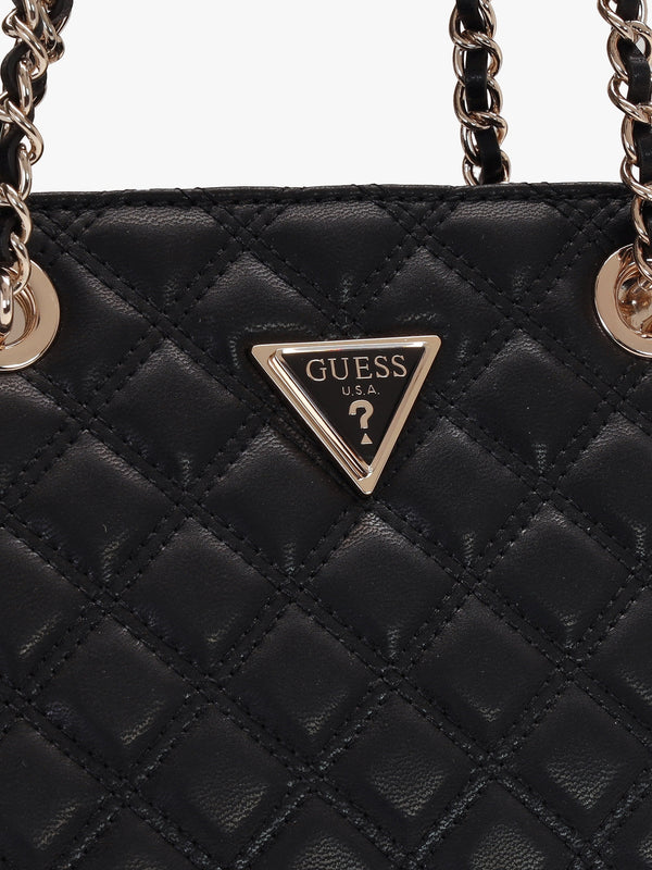 Dome Black Quilted Shoulder Bag