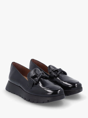 Rose Black Patent Loafers