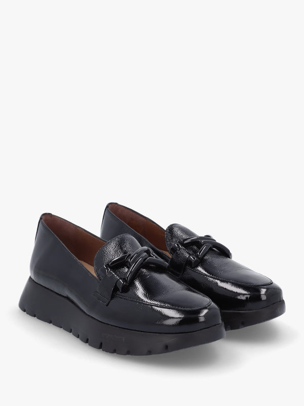 Rose Black Patent Loafers