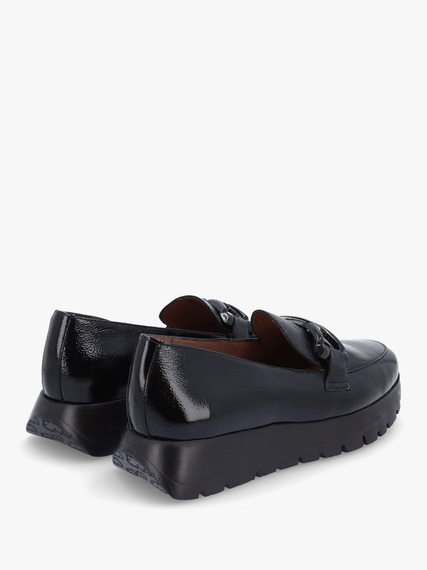 Rose Black Patent Loafers