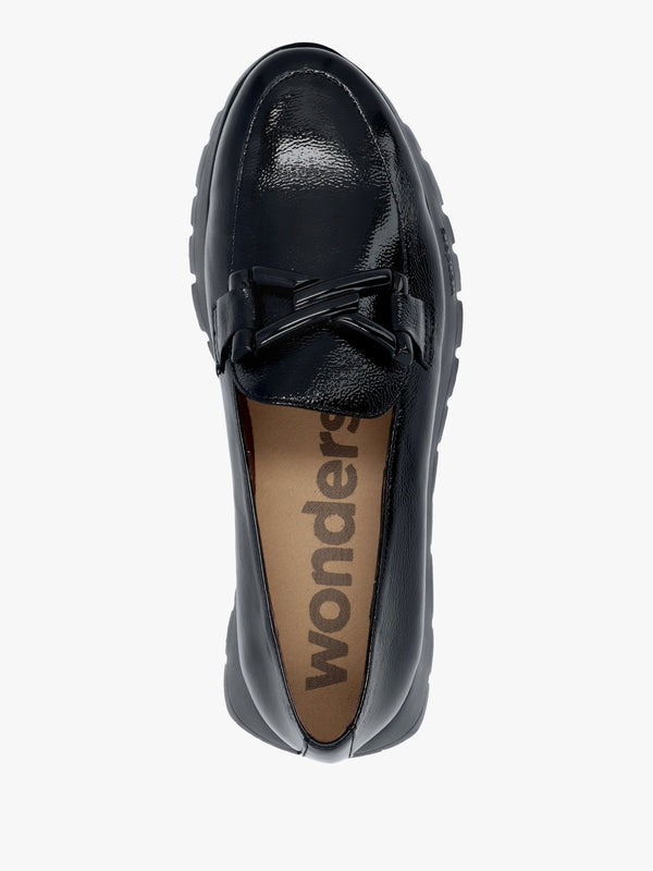 Rose Black Patent Loafers