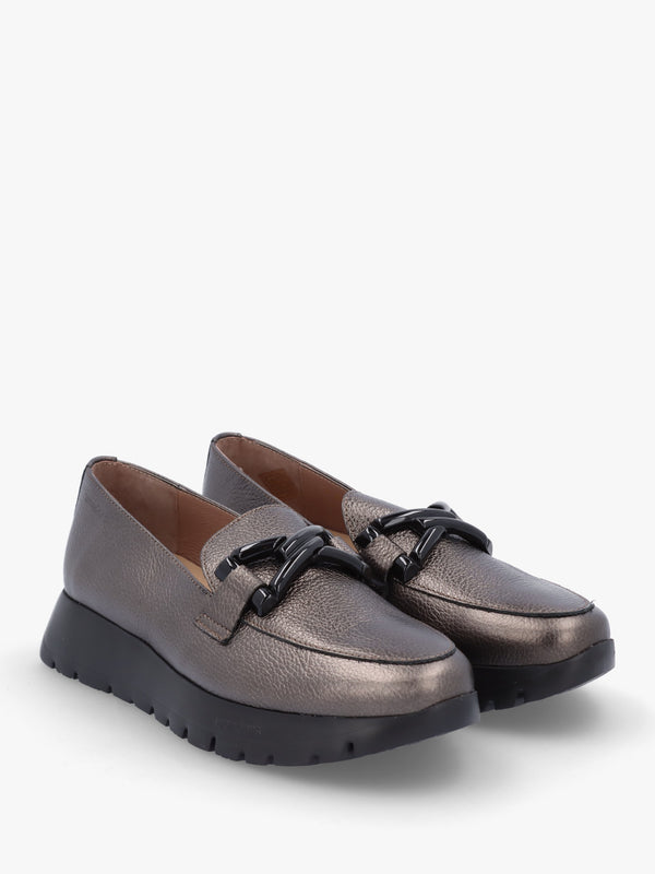 Rose Pewter Metallic Loafers