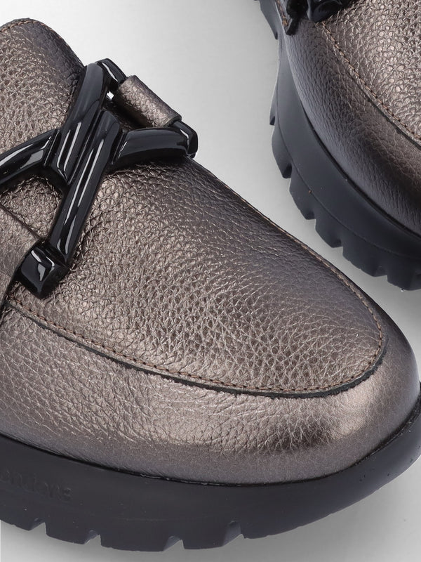 Rose Pewter Metallic Loafers