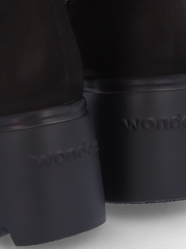 Toronto Black Suede & Nylon Wedge Ankle Boots