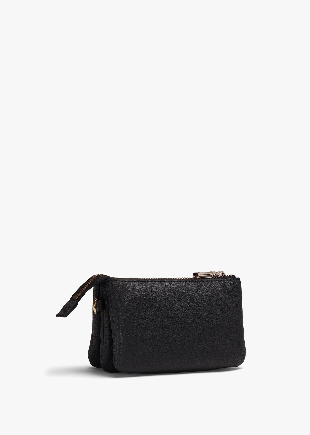 Mini Latona Tri Black Top Zip Cross-Body Bag