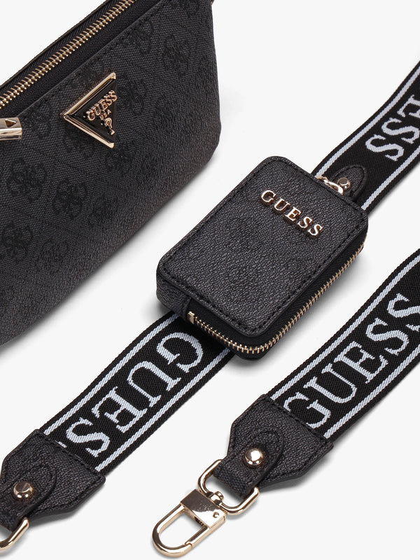Mini Latona Tri Coal Logo Top Zip Cross-Body Bag