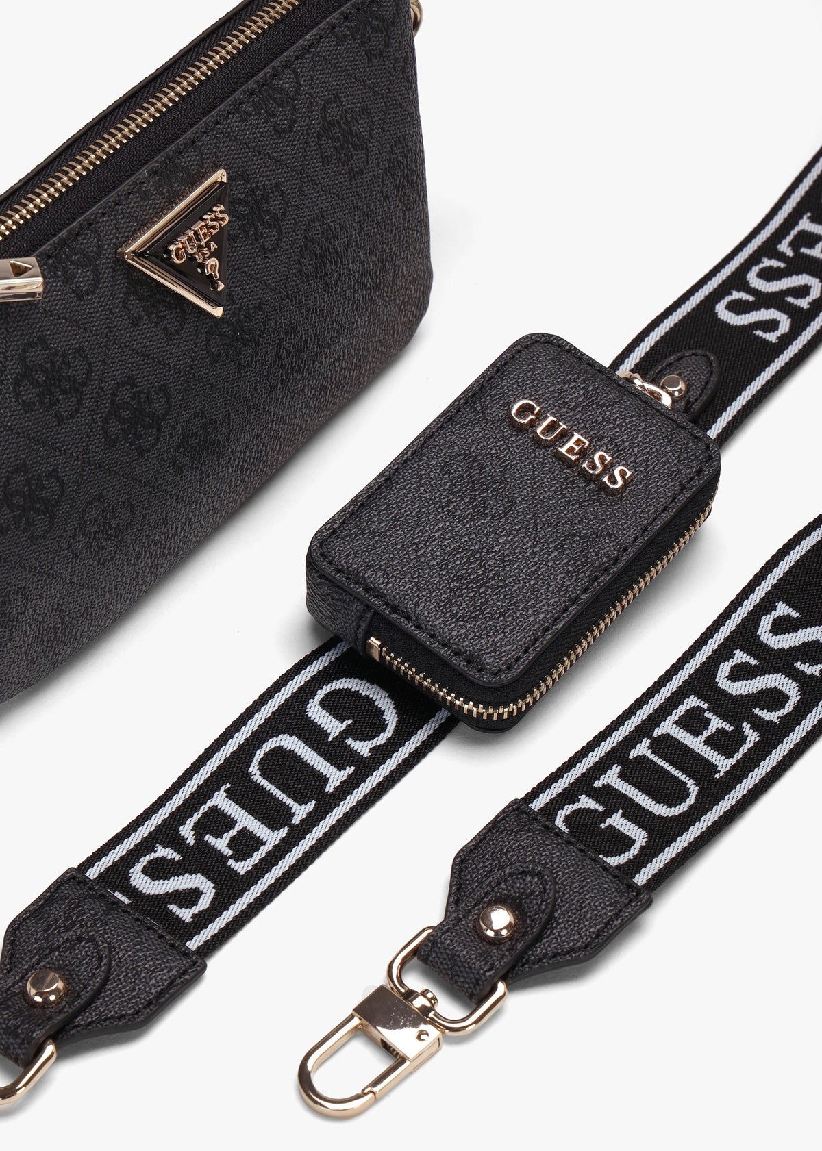Mini Latona Tri Coal Logo Top Zip Cross-Body Bag