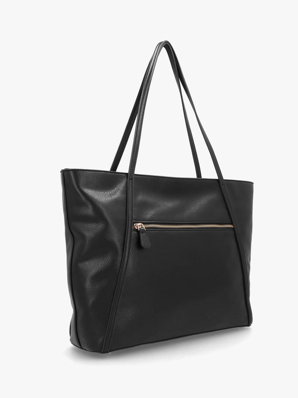 Large Levia Black Tote Bag