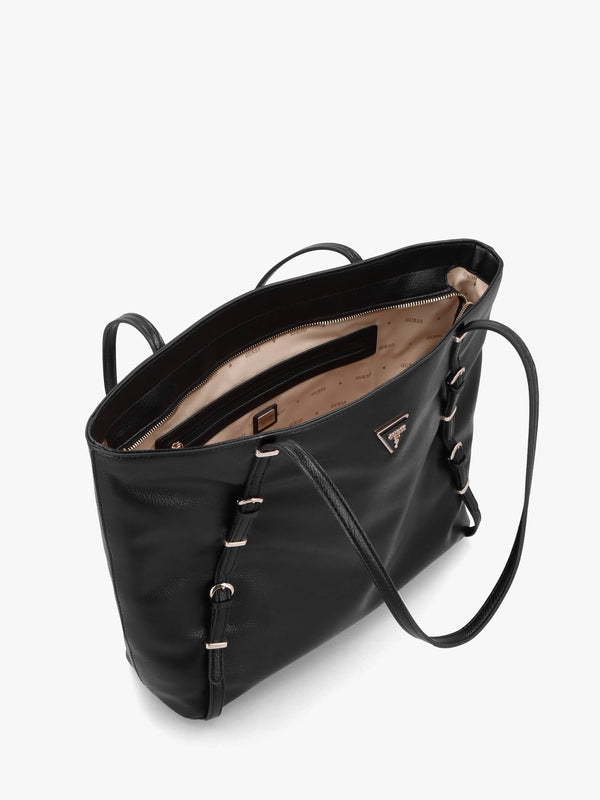 Large Levia Black Tote Bag