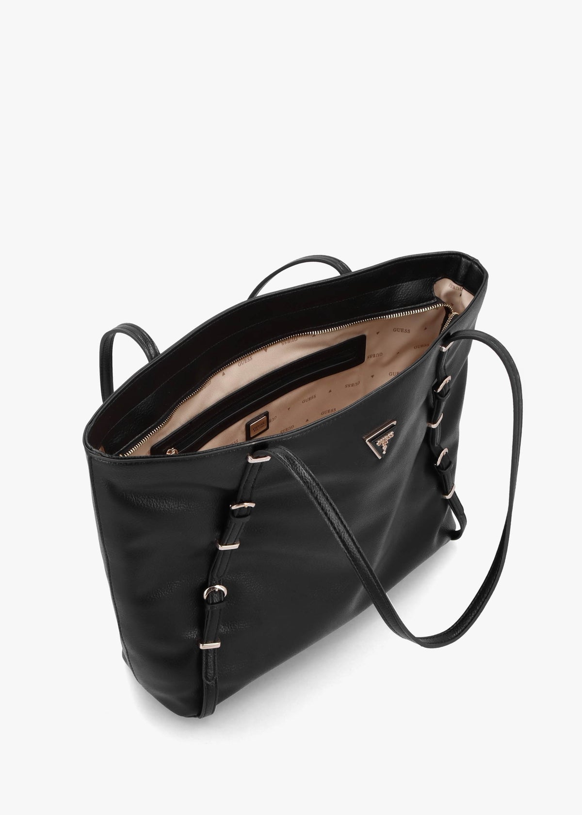 Large Levia Black Tote Bag