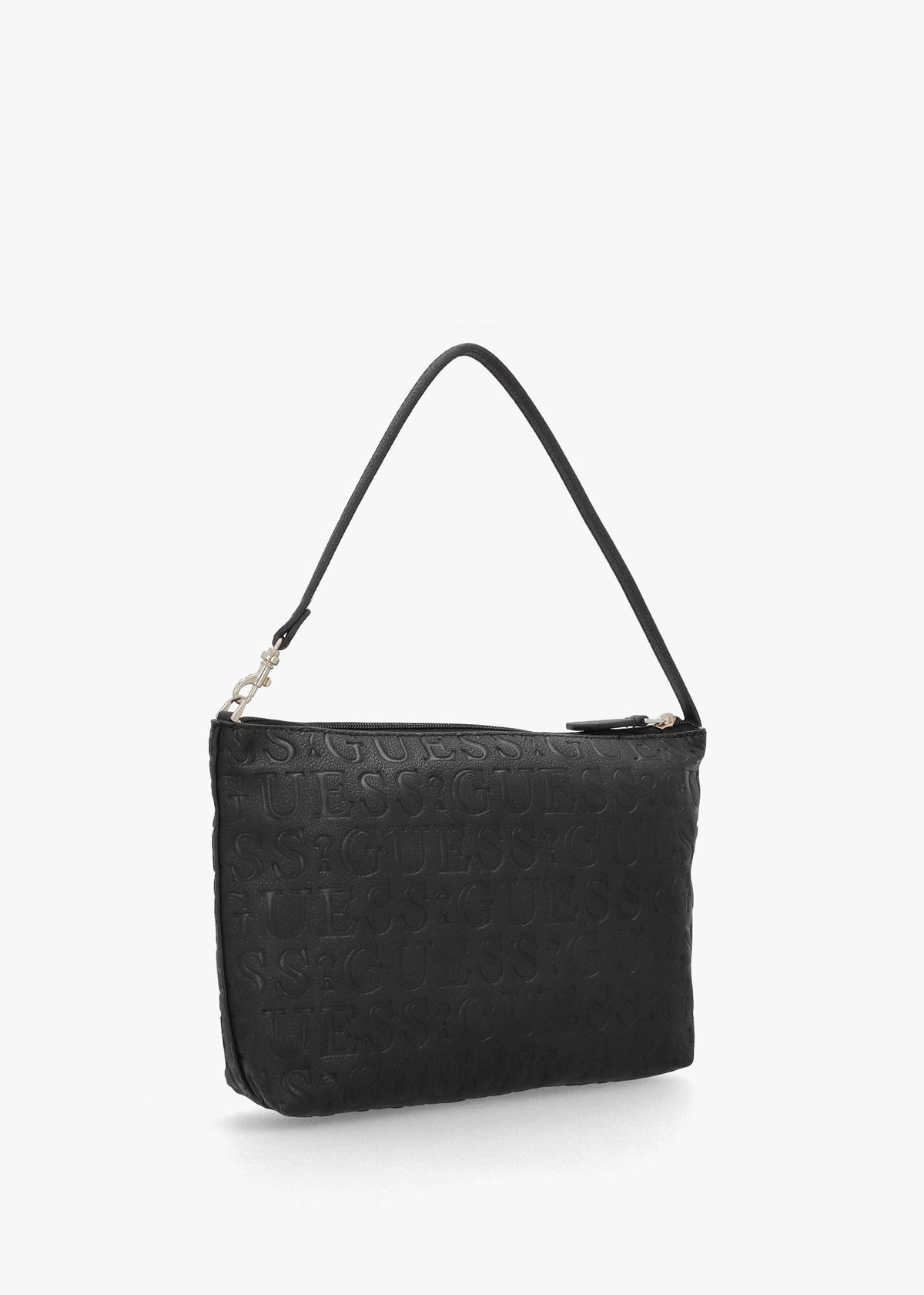 Vikky II Black Debossed Logo Tote Bag