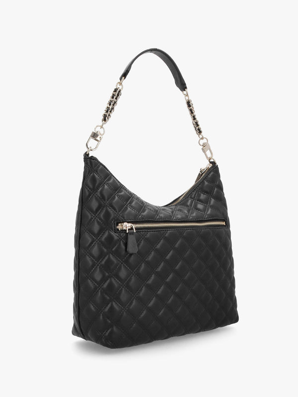 Giully Quilted Black Hobo Bag