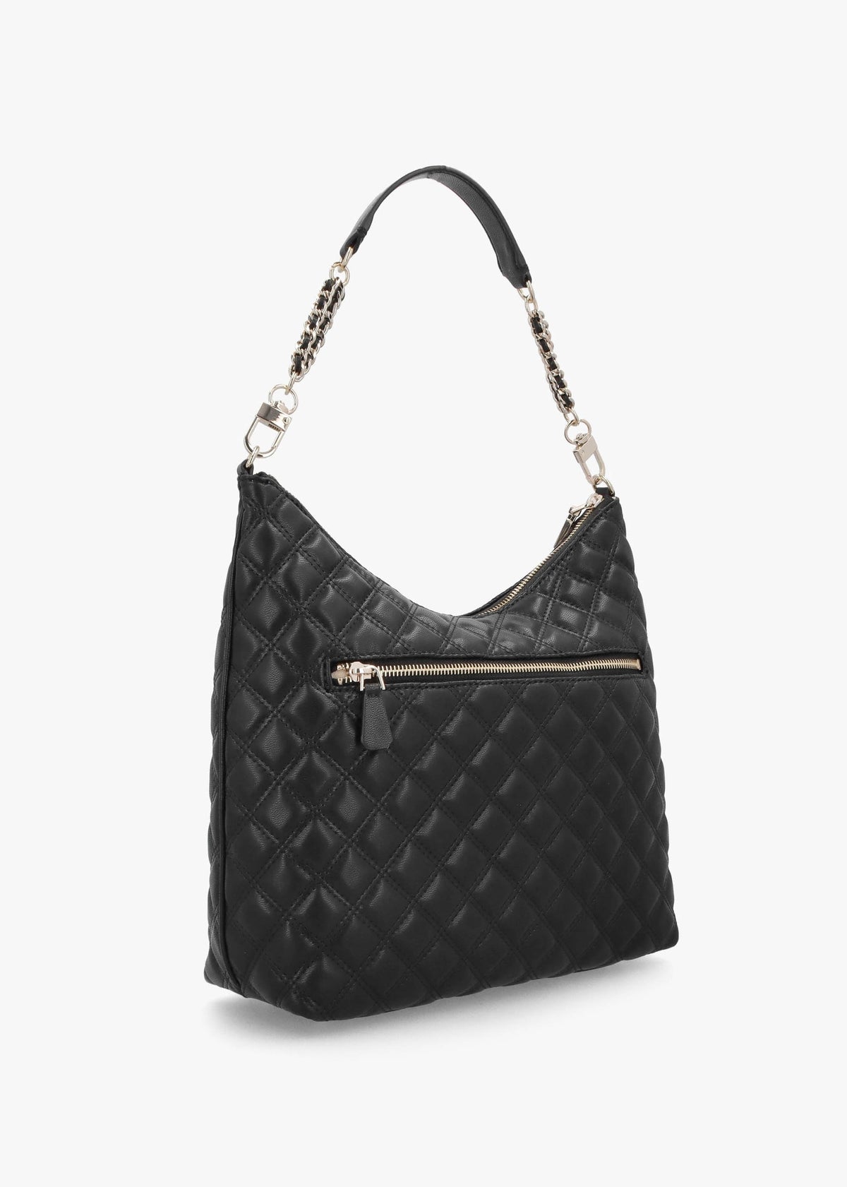 Giully Quilted Black Hobo Bag