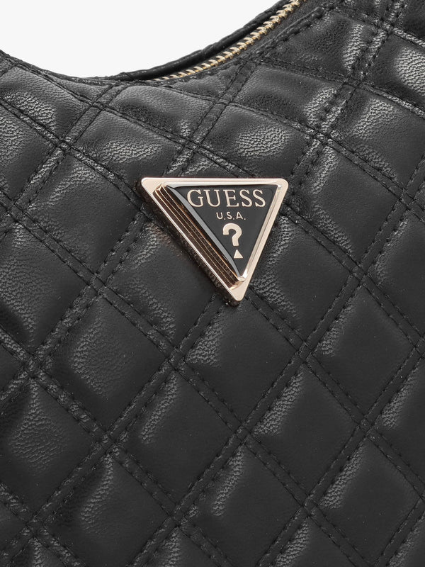 Giully Quilted Black Hobo Bag
