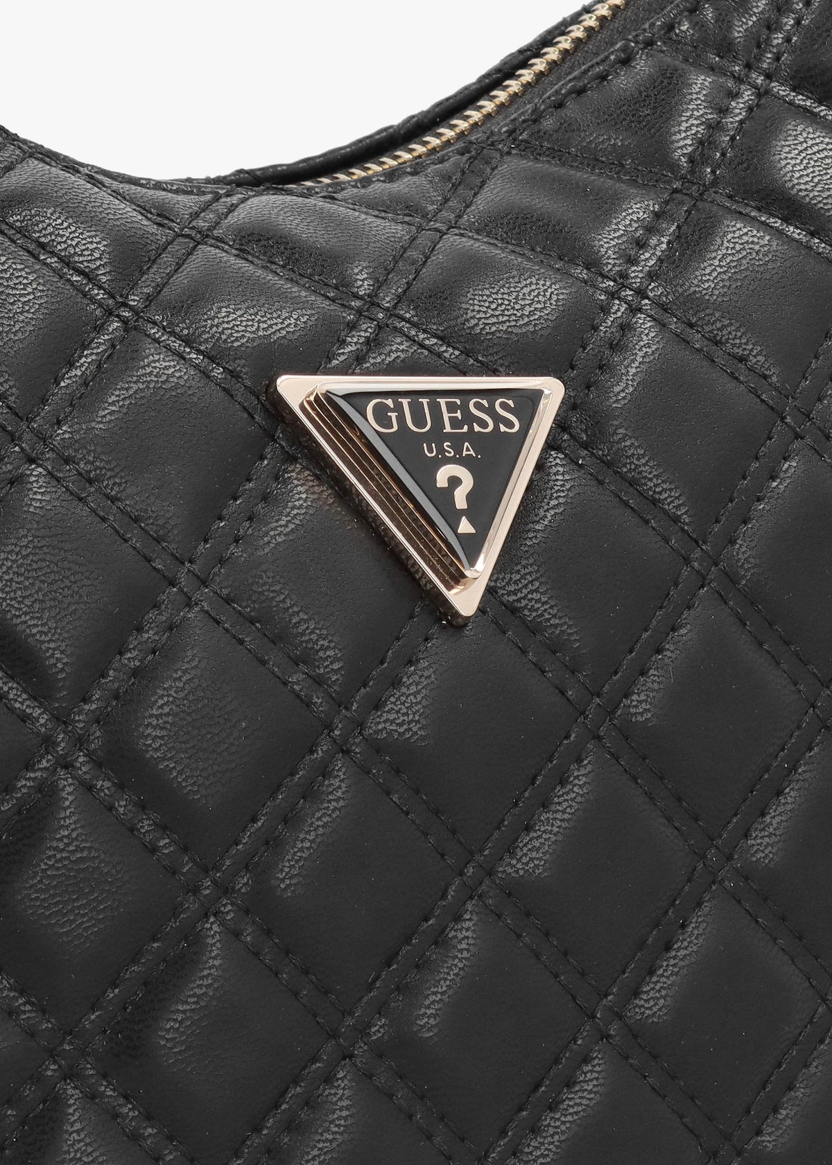 Giully Quilted Black Hobo Bag