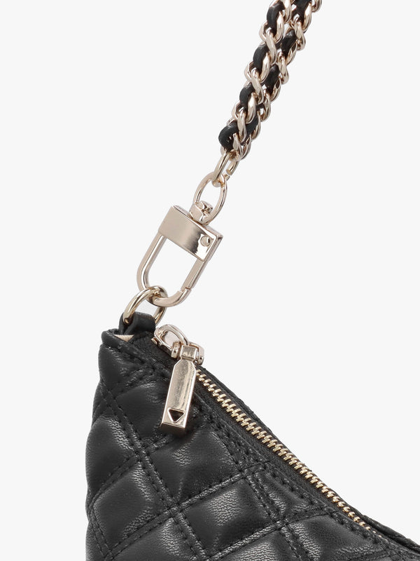 Giully Quilted Black Hobo Bag