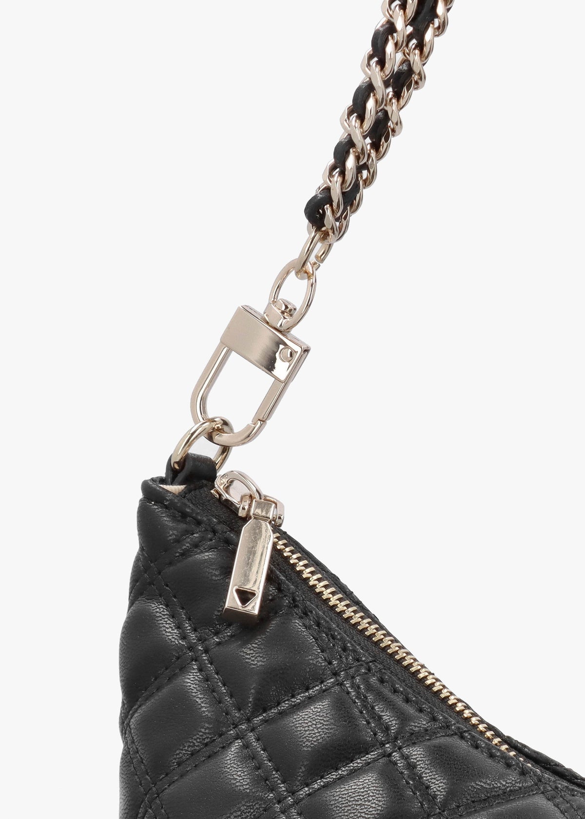 Giully Quilted Black Hobo Bag