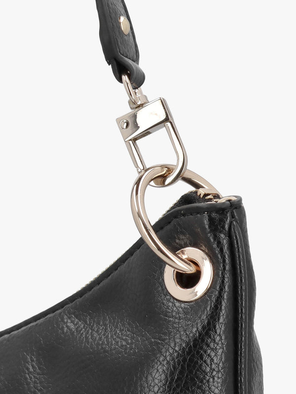 Large Levia Black Hobo Bag