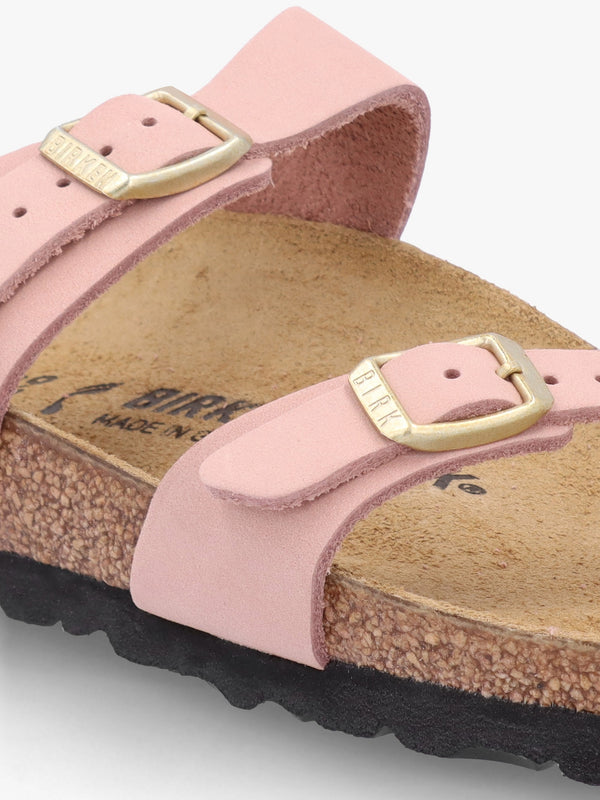 Mayari Soft Pink Nubuck Leather Sandals