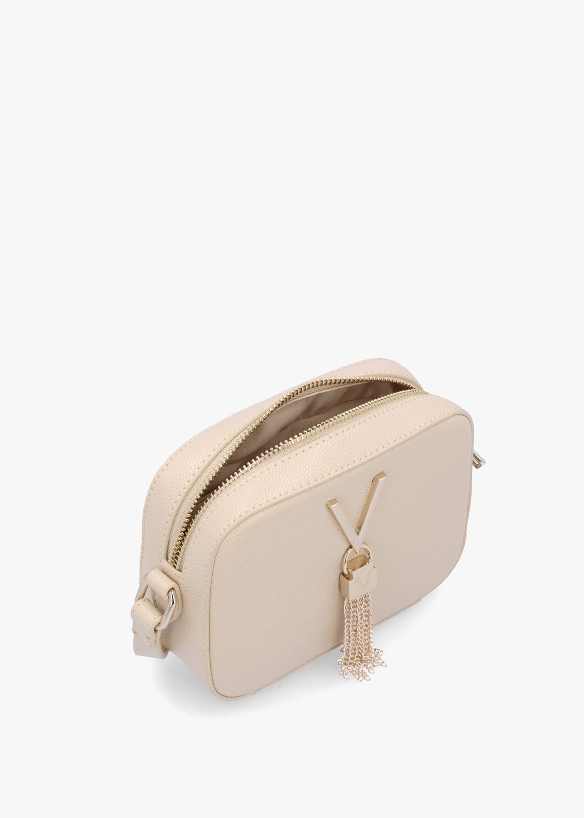 Divina Beige Pebbled Camera Bag