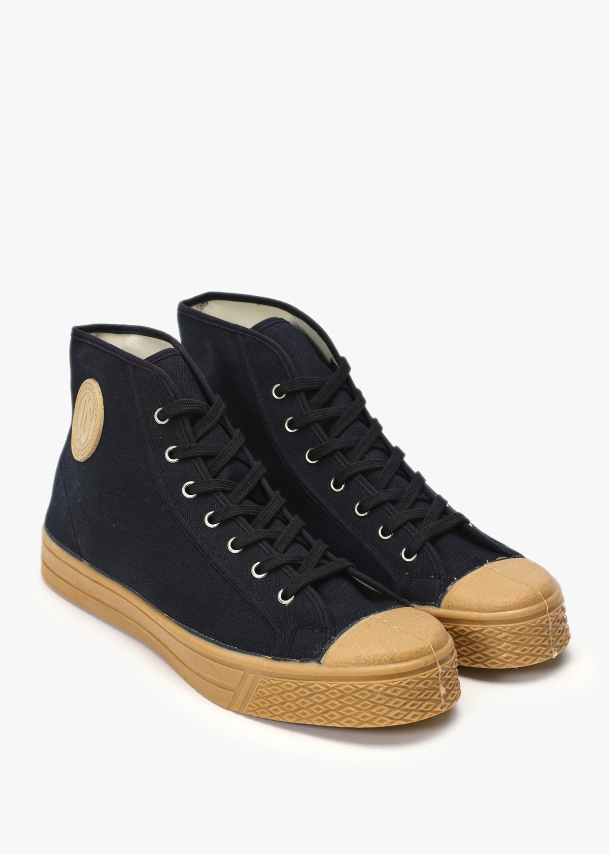 Men’s Military Black Gum High-Top Trainers