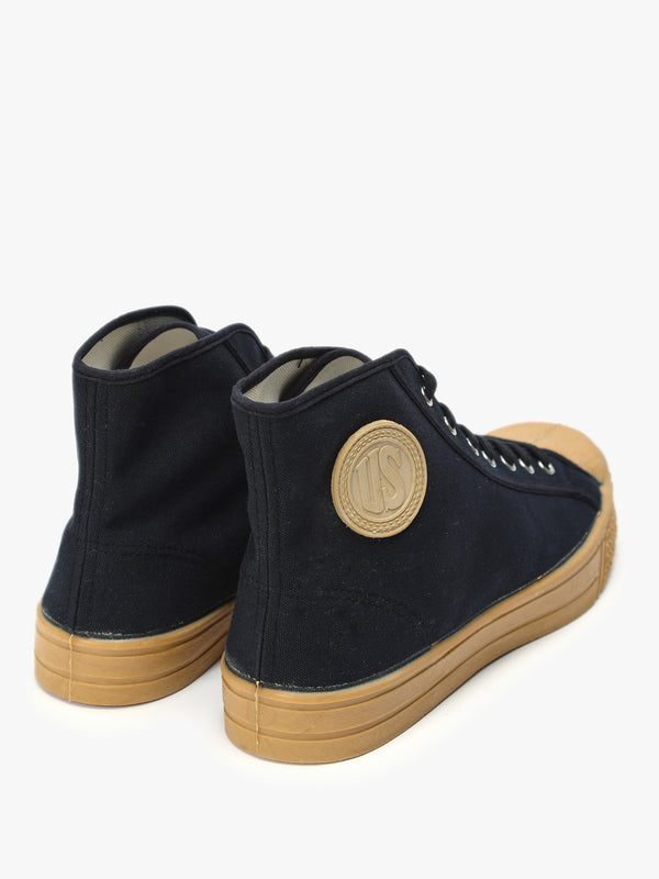 Men’s Military Black Gum High-Top Trainers