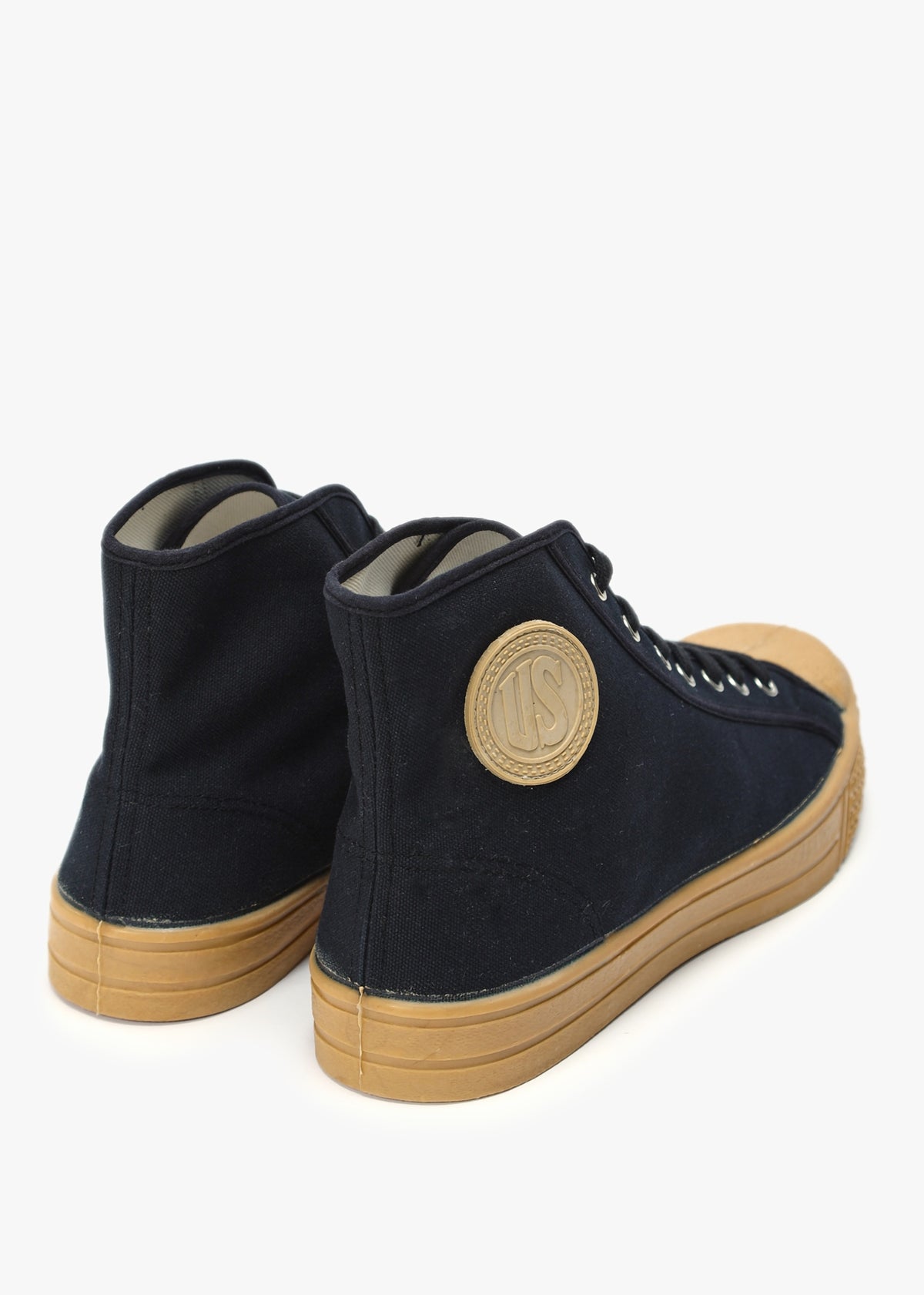 Men’s Military Black Gum High-Top Trainers