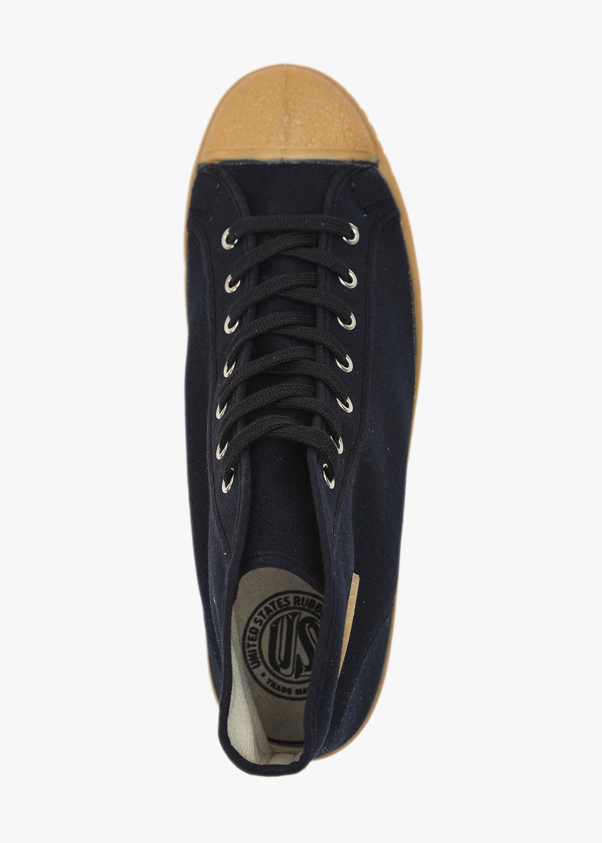 Men’s Military Black Gum High-Top Trainers
