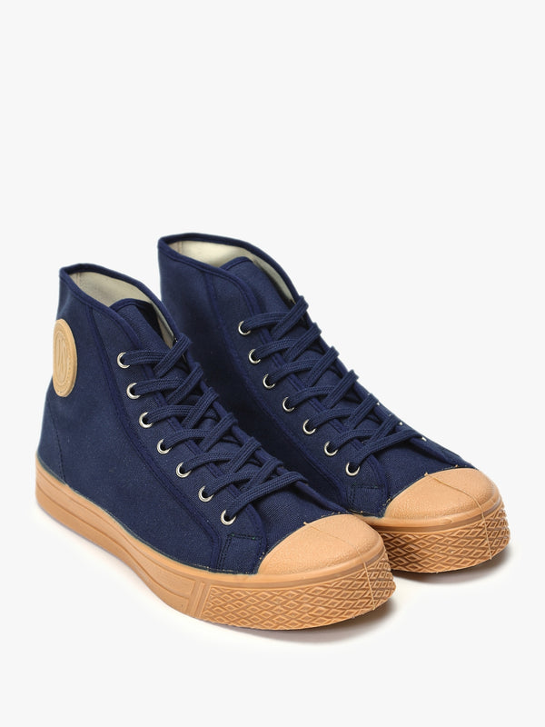 Men’s Military Navy Gum High-Top Trainers