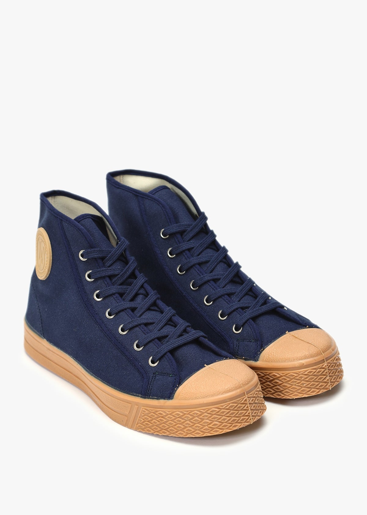 Men’s Military Navy Gum High-Top Trainers