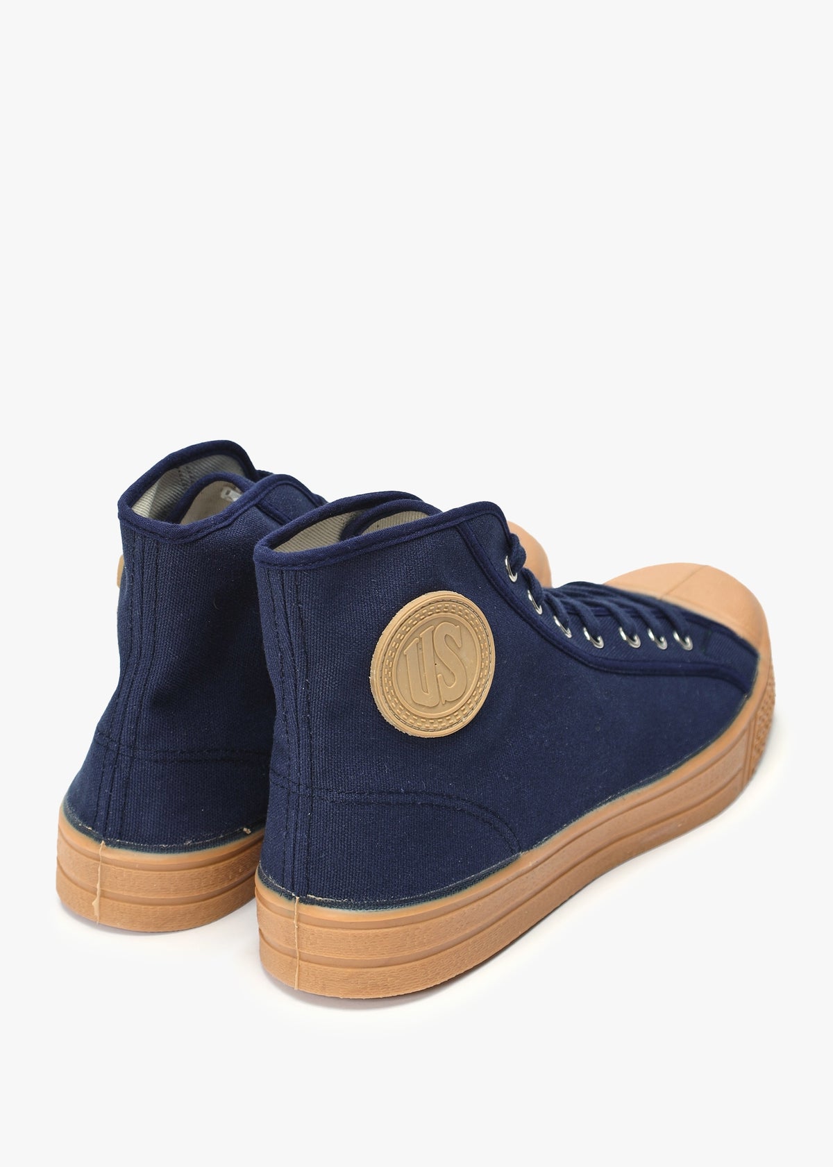 Men’s Military Navy Gum High-Top Trainers