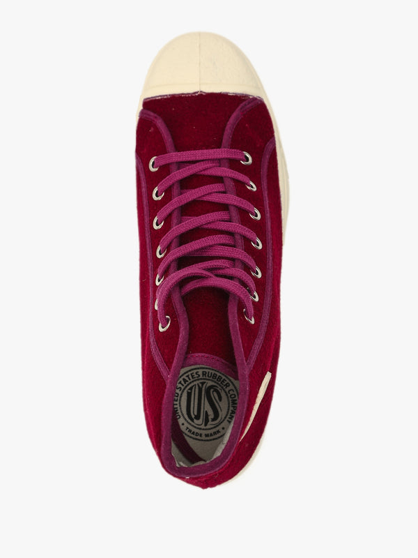 Men’s Military Felt Bordeaux High-Top Trainers
