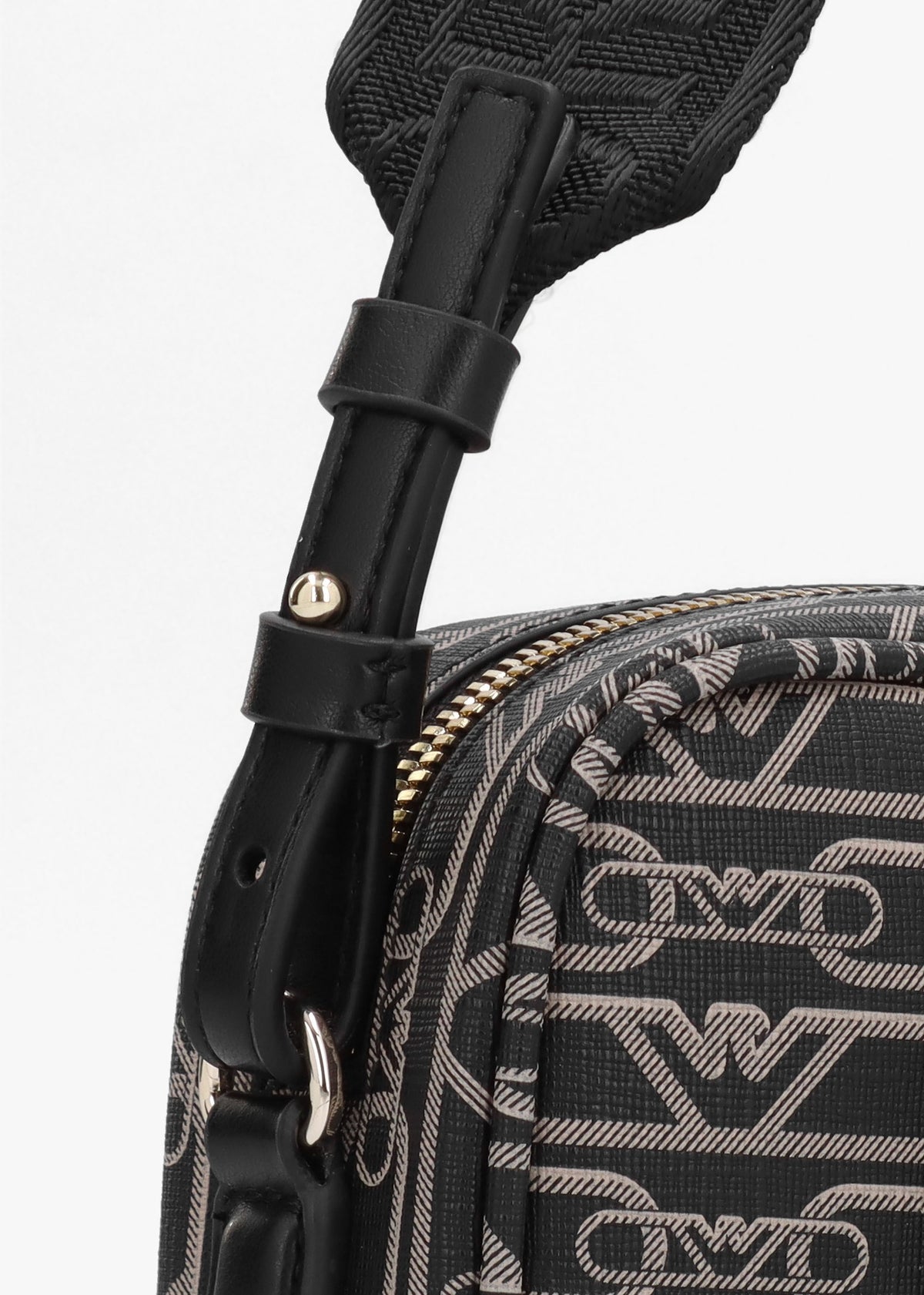 Piped Logo Nero & Ecru Camera Bag