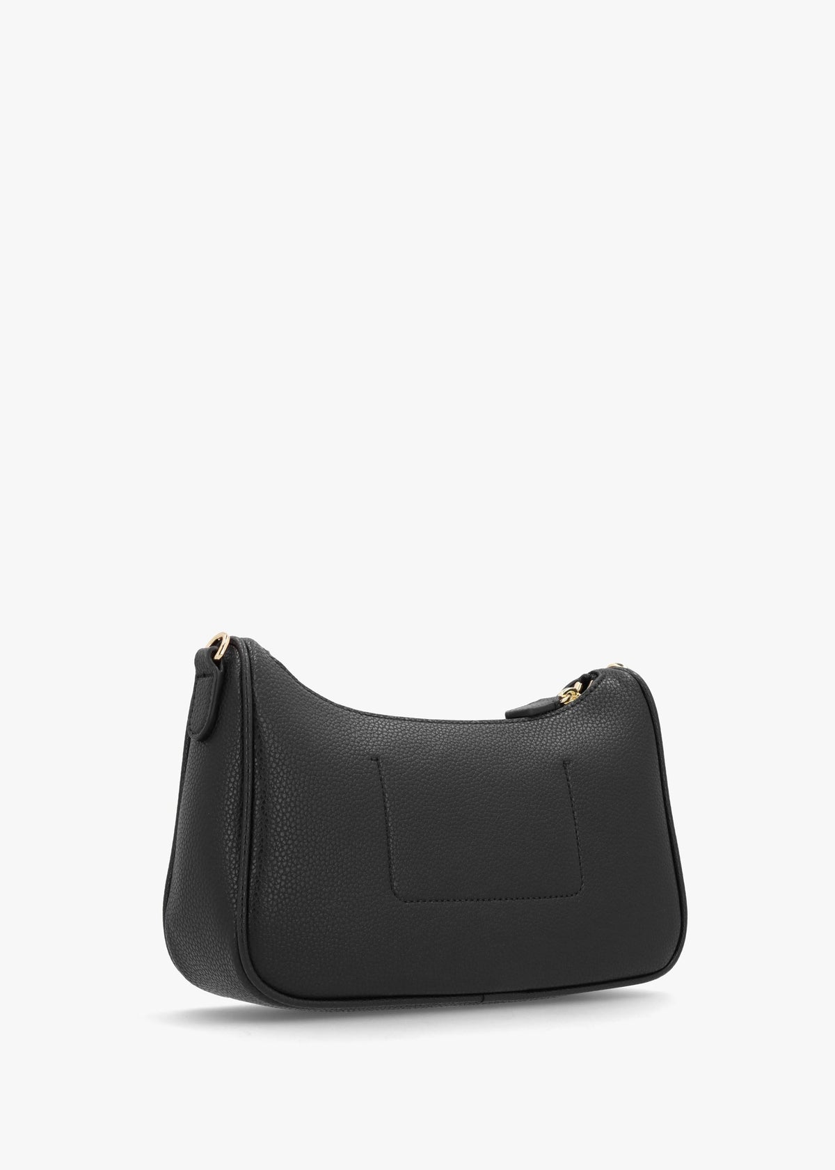 Lilly Black Silver Pebbled Baguette Bag