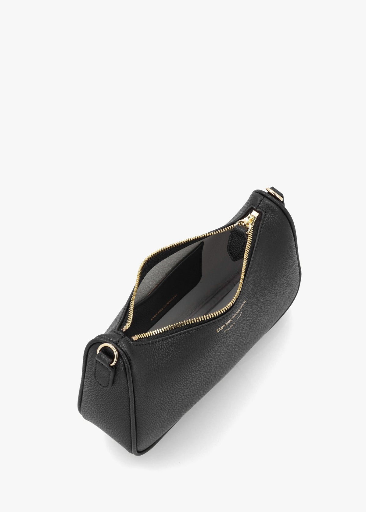 Lilly Black Silver Pebbled Baguette Bag
