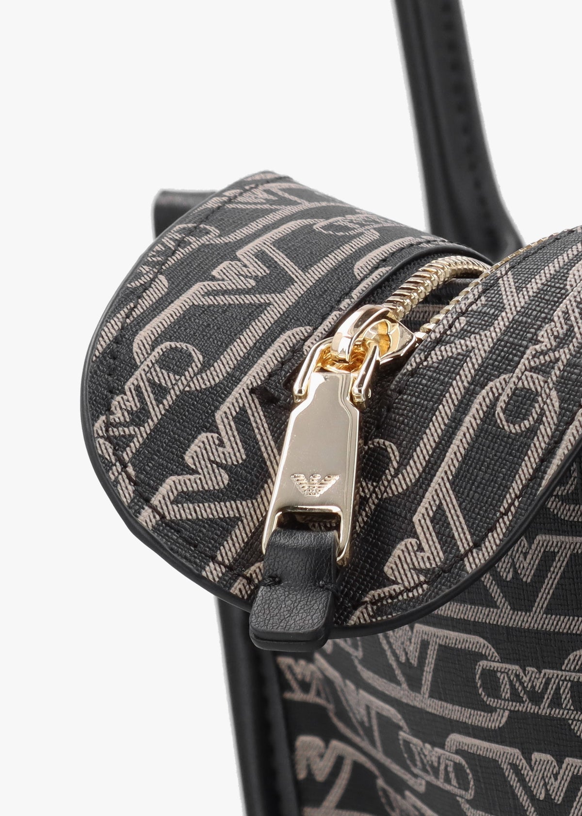Large Logo Nero & Ecru Shopper Bag