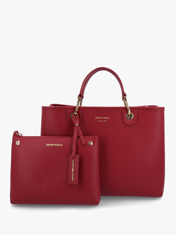 Vino Pebbled Shopper With Pouch