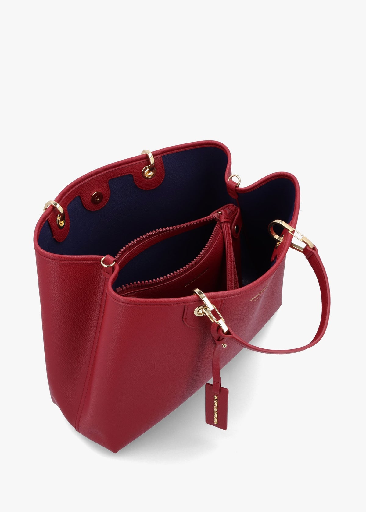 Vino Pebbled Shopper With Pouch