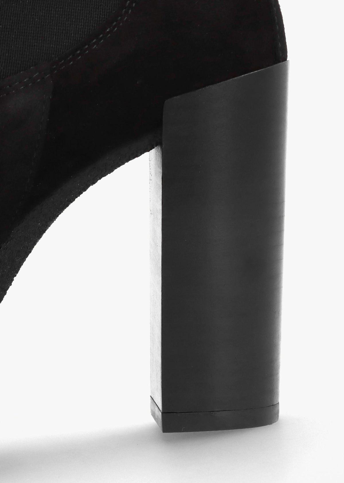 Ablush Black Suede Platform High Heel Ankle Boots