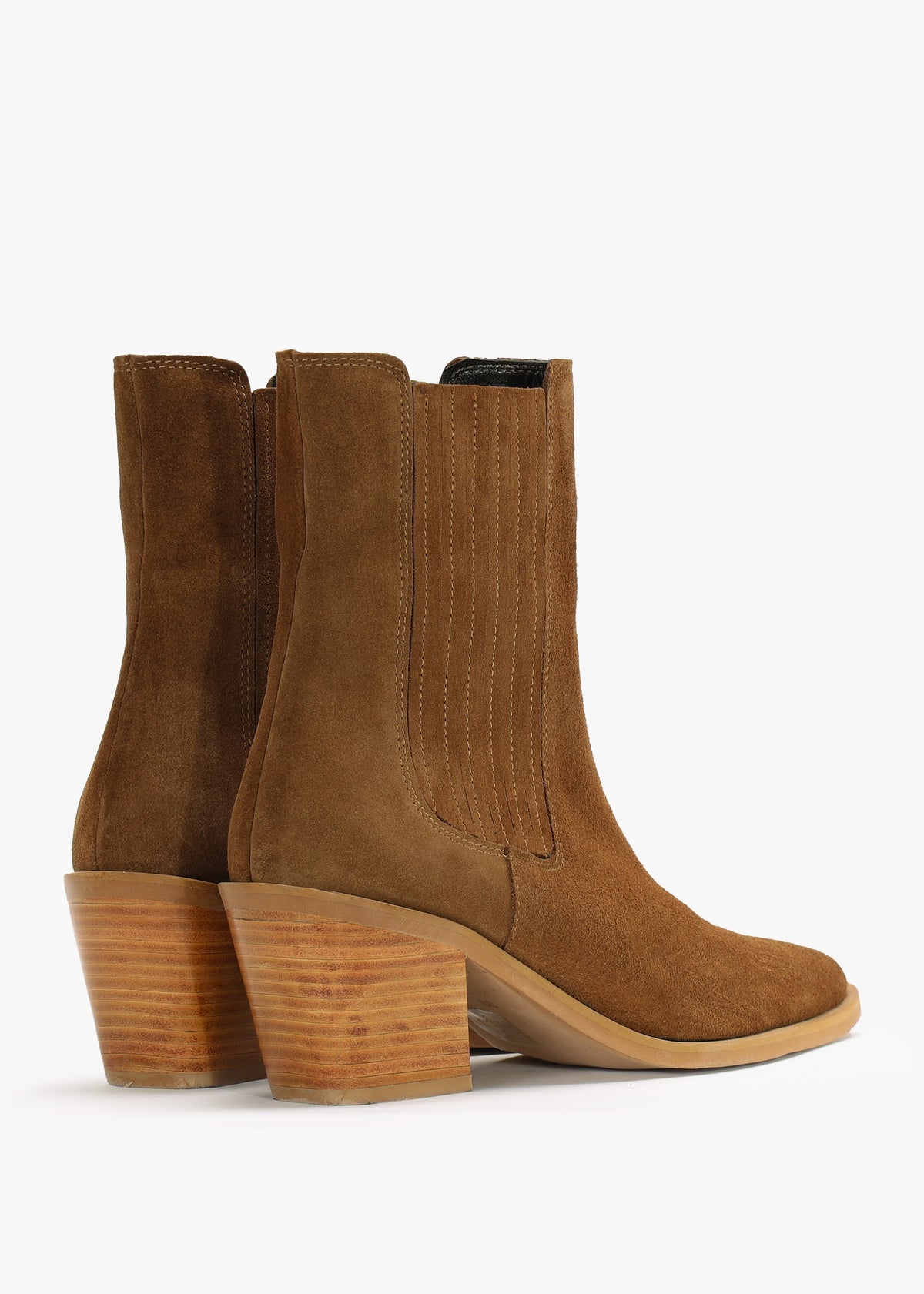 Indie Tan Suede Western Chelsea Boots